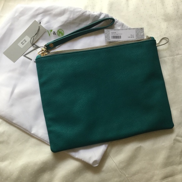 Turquoise Vegan Leather Wristlet - Picture 3 of 5